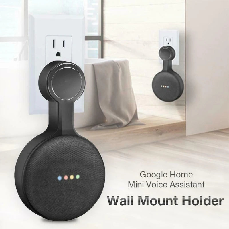 Outlet Wall Mount Hanger Stand Speaker Holder for Google Home Mini Voice Assistant Home Kitchen Bathroom Supplies