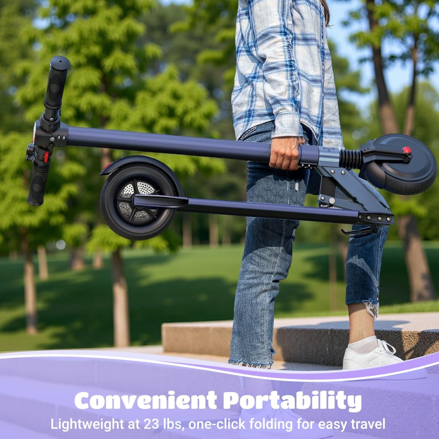 Electric Scooter for Kids Ages 8-12,Height for 3.9-5.8 Ft,250W,Led Display,6/10/15 MPH Adjustable Speed,Up to 120 Mins,Foldable Kids Electric Scooter with Dual Braking System,Max 220 Lbs